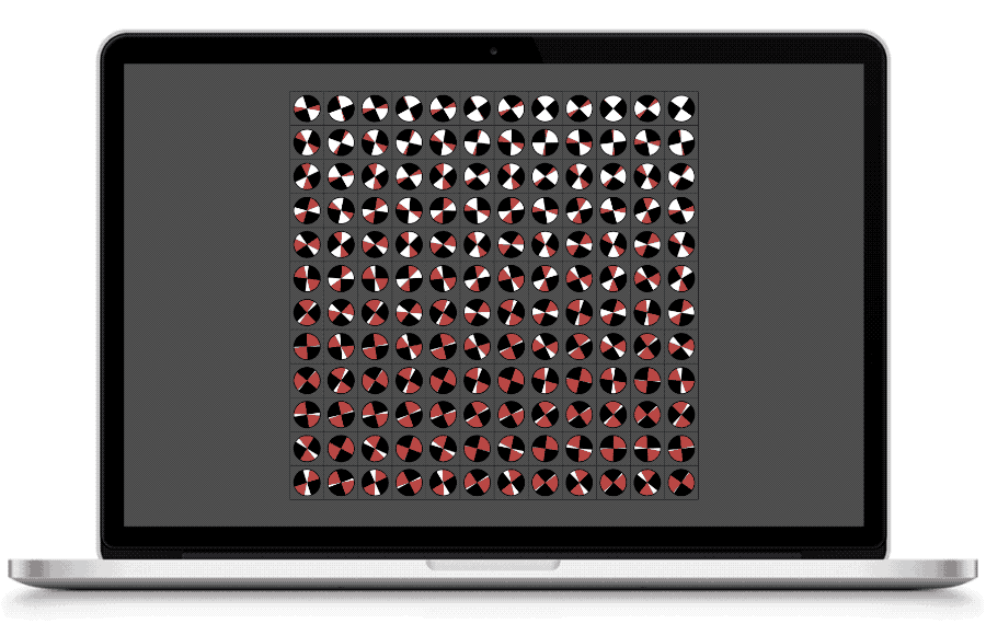 Preview of the Maeda Wheels 2 screen saver